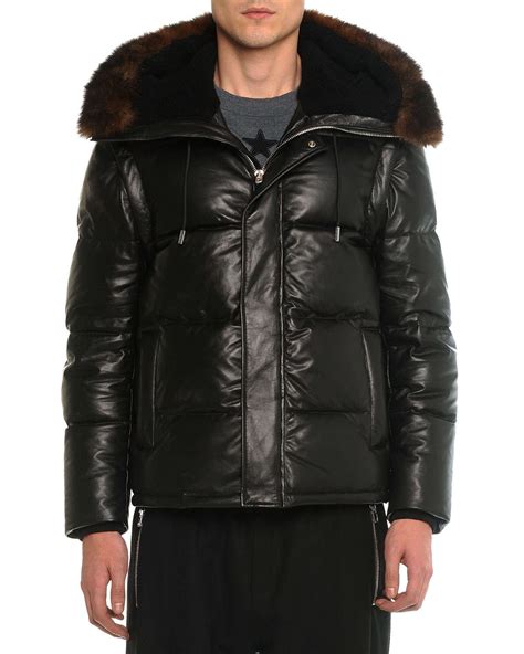 givenchy leather puffer|givenchy wool jacket.